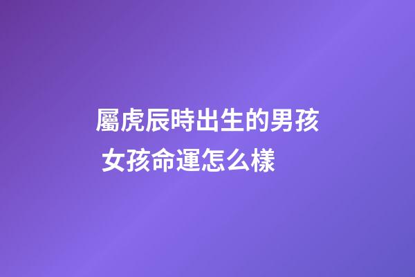 屬虎辰時出生的男孩 女孩命運怎么樣